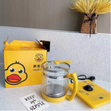 小黄鸭养生壶小黄鸭分体养生壶礼品家用高硼1.8L全自动煮茶器GSYUS 分体养生壶