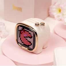 Divoom 点音Zooe无线像素蓝牙音箱小象可爱闹钟少女卡通手机迷你便携式小音响 糖心粉【萌宠礼盒款】