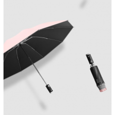 倔强大师3029黑色手电筒反向自然光全自动晴雨伞 樱花粉